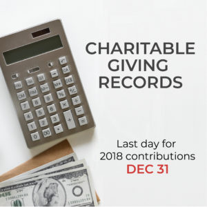 Last Day for 2018 Contributions