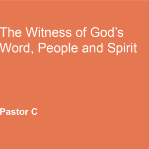 The Witness of God’s Word, People, and Spirit
