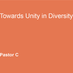 Towards Unity in Diversity