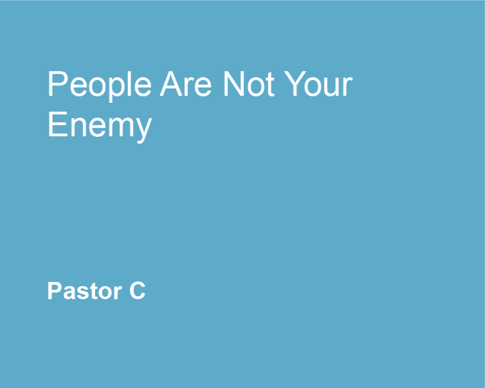 People Are Not Your Enemy